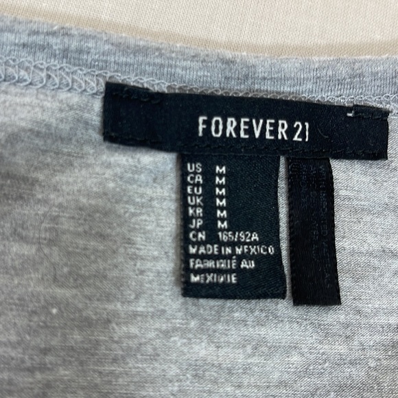 Forever 21 Gray Heather Dolman Dropped Shoulder Long Sleeve Hi Lo Sweater - Picture 7 of 12